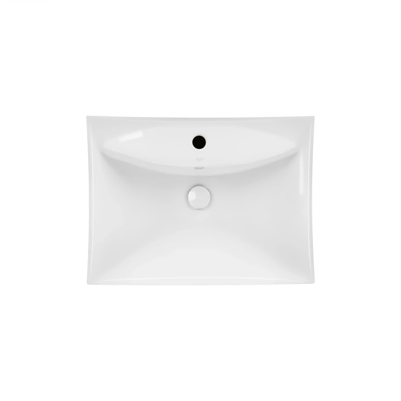 Раковина подвесная моноблок Qtap Presto 600х450х405mm White с донным клапаном QT2411G822W