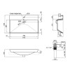 Раковина Qtap Albatross D 800х500х210 White з донним клапаном QT01115080DW