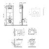 Комплект: Qtap Scorpio Ultra Quiet унітаз підвісний QT1433053EUQW + Nest комплект інсталяції 4в1 (кругла клавіша Chrome) QT0133M425 + M11112CRM