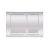 Комплект: Qtap Swan унітаз підлоговий Rimless QT16223178W + Nest комплект інсталяції 2в1 (квадратна клавиша Chrome) QT0122490S4Q1 + QT0111M06028CRM