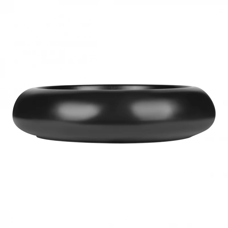 Раковина-чаша Qtap Robin 460x460x100 Matt black с донным клапаном QT13113062MB