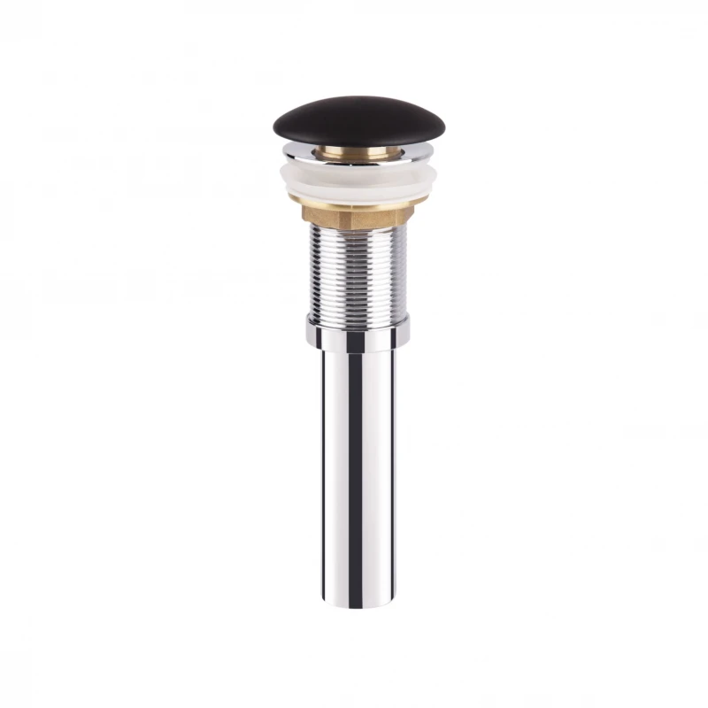 Раковина-чаша Qtap Robin 460x460x100 Matt black с донным клапаном QT13113062MB