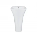 Раковина для підлоги моноблок Qtap Crow 450x435x835 White з донним клапаном QT0511G315W