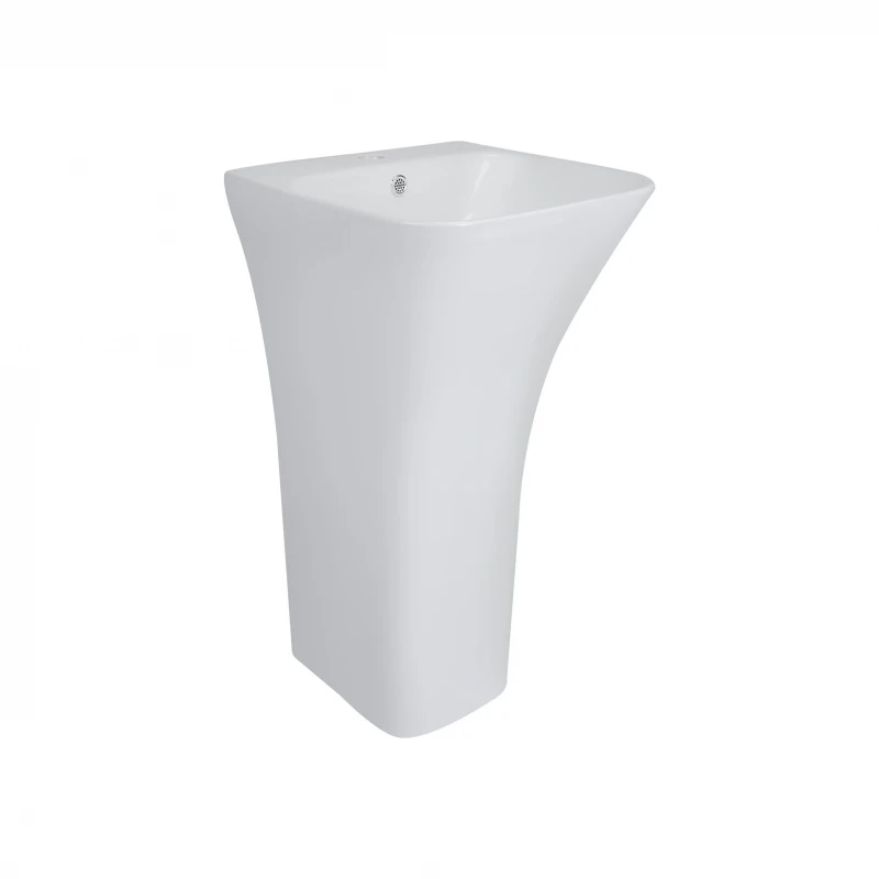 Раковина для підлоги моноблок Qtap Crow 450x435x835 White з донним клапаном QT0511G315W