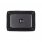 Раковина-чаша Qtap Virgo 490х350х110 Matt black с донным клапаном QT18112261MBMB