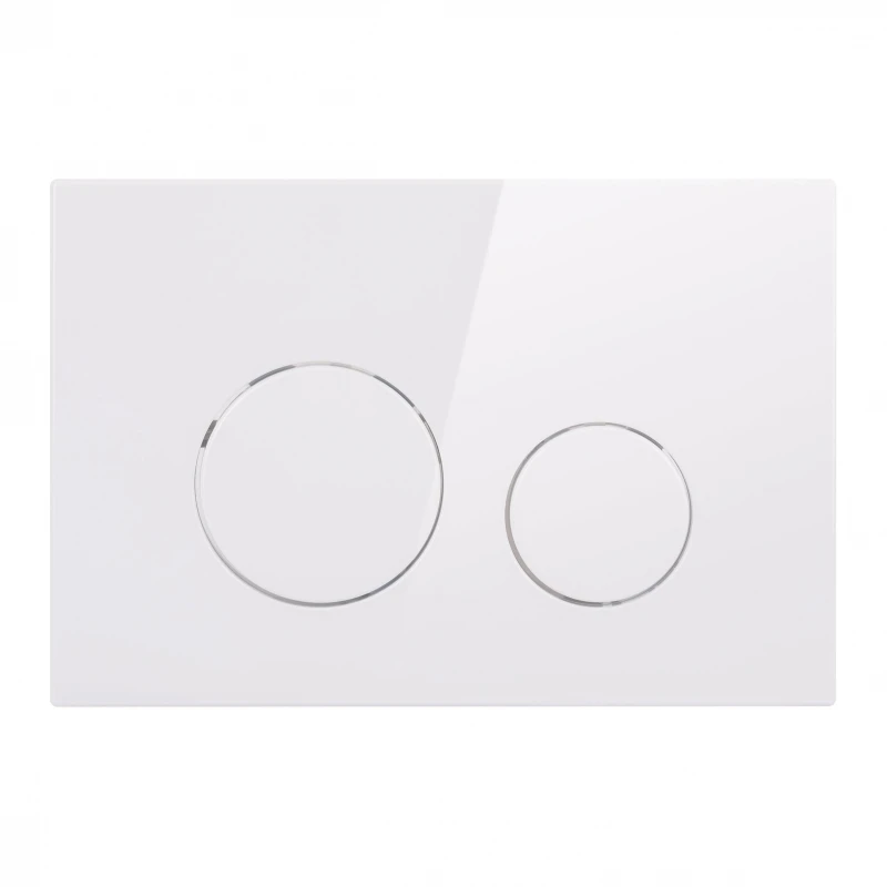 Комплект: Qtap Swan унітаз підлоговий Rimless QT16223178W + Nest комплект інсталяції 2в1 (кругла клавиша White) QT0122490S4Q1 + QT0111M11110W