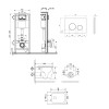 Комплект: Qtap Gemini Ultra Quiet унітаз підвісний QT2533076EUQW + Nest комплект інсталяції 4в1 (Клавіша кругла Chrome) QT0133M425 + QT0111M11112CRM