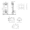 Комплект: Qtap Taurus Ultra Quiet унітаз підвісний QT2433084EUQMB+Nest комплект інсталяції 4в1 (Клавіша квадратна Satin) QT0133M425+QT0111M06029SAT