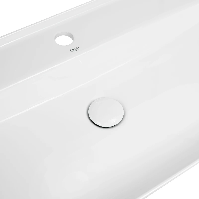 Раковина-чаша Qtap Scorpio 815х410х135 White с донным клапаном QT142203PW