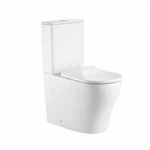 Унітаз підлоговий Qtap Virgo Ultra Quiet безобідковий з сидінням Soft-close WHITE QT18226092AW