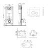 Комплект: Qtap Taurus Ultra Quiet унітаз підвісний QT2433084EUQW + Nest комплект інсталяції 4в1 (Клавіша кругла Black mat) QT0133M425+QT0111M11V1146MB