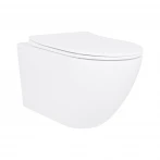 Унітаз підвісний Qtap Robin New Ultra Quiet безобідковий з сидінням Soft-close WHITE QT13332381АSW