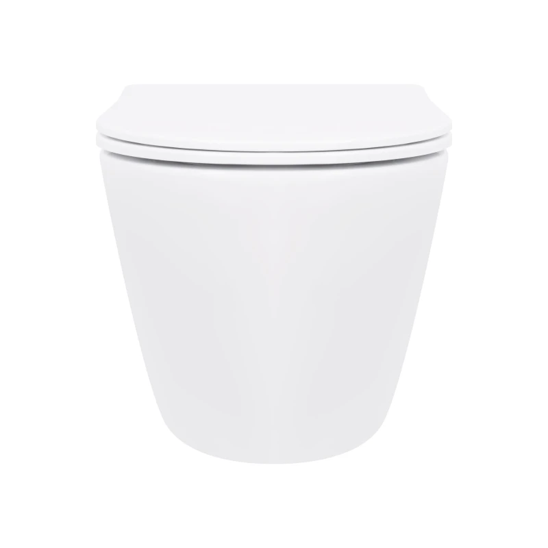 Унітаз підвісний Qtap Robin New Ultra Quiet безобідковий з сидінням Soft-close WHITE QT13332381АSW