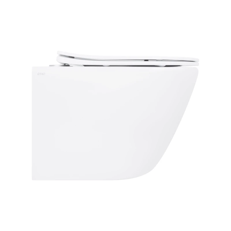 Унітаз підвісний Qtap Robin New Ultra Quiet безобідковий з сидінням Soft-close WHITE QT13332381АSW