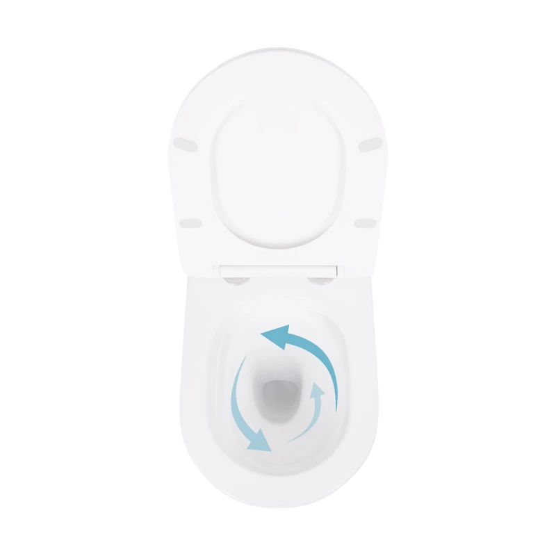 Унітаз підвісний Qtap Robin New Ultra Quiet безобідковий з сидінням Soft-close WHITE QT13332381АSW