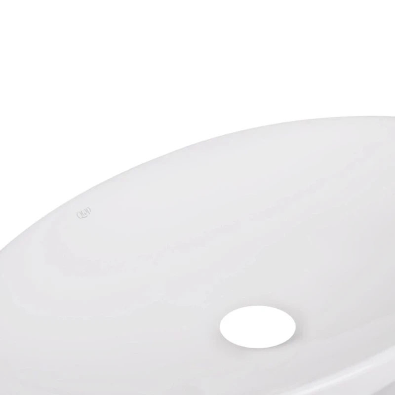 Комплект Qtap Dove: Раковина накладна овальна 680х420х120 мм White + Донний клапан PU02