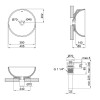 Раковина-чаша Qtap Robin 410х410х180 White з донним клапаном QT1311A004W