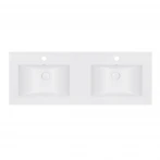 Раковина двойная Qtap Albatross ED 1200х460х180 White с донным клапаном QT01119120EDW