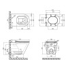 Унітаз підвісний Qtap Scorpio безобідковий з сидінням Soft-close QT1433053ERMB