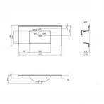 Раковина Qtap Albatross E49 1000х490х200 White без донного клапана QT01119100E49W1