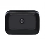 Раковина-чаша Qtap Scorpio 550х390х120 Matt black з донним клапаном QT14112243MB