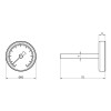 Термометр Icma 0-120°С для антиконденсаційного клапана №134