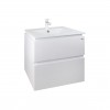 Комплект Qtap Albatross 605х725х460 White тумба підвісна + раковина урізна QT0172TP600D3060CW