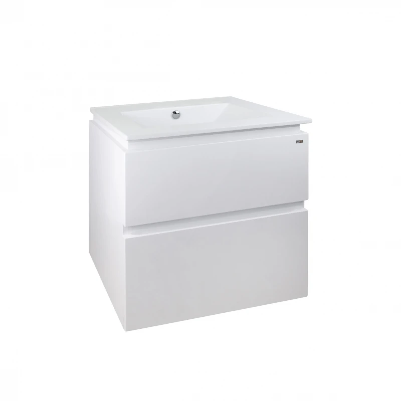 Комплект Qtap Albatross 605х725х460 White тумба підвісна + раковина урізна QT0172TP600D3060CW
