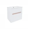 Комплект Qtap Virgo 600х580х437 White/Whitish oak тумба підвісна + раковина урізна QT1872TPА6013060CW