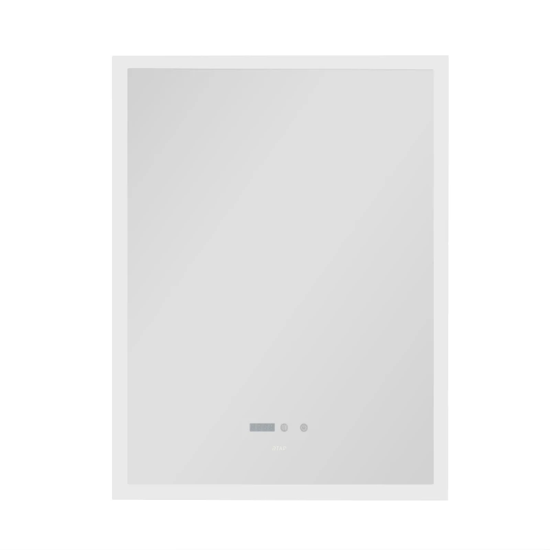 Дзеркало Qtap Mideya Classic 800х600 з LED-підсвічуванням Touch, з антизапотіванням, з годинником, димером, рег. яскравості QT2078F6151W