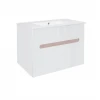 Комплект Qtap Virgo 800х580х437 White/Whitish oak тумба підвісна + раковина урізна QT1872TPА8013080CW