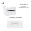 Тумба підвісна Qtap Virgo 1000х580х500 White/Black QT1874TPА1001WB