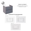 Тумба підвісна Qtap Scorpio 710х585х460 Graphite QT1474TPВ702G