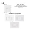 Комплект Qtap Scorpio 710х825х460 White тумба підлогова + раковина урізна Qtap Scorpio QT1471TNВ7013070CW