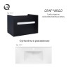 Тумба підвісна Qtap Virgo 1000х580х500 Black/White QT1874TPА1002BW