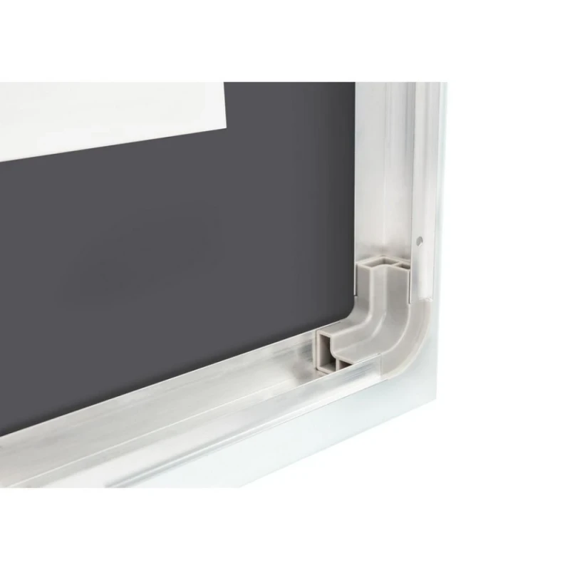 Зеркало Qtap Mideya Classic 1000х600 с LED-подсветкой Touch, с антизапотеванием, с часами, диммером, рег. яркости QT2078F615W