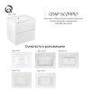 Комплект Qtap Scorpio 605х585х460 White тумба підвісна + раковина урізна QT1472TPВ6013060CW