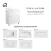 Комплект Qtap Albatross 810х825х460 White тумба підлогова + раковина урізна QT0171TN800D3080CW