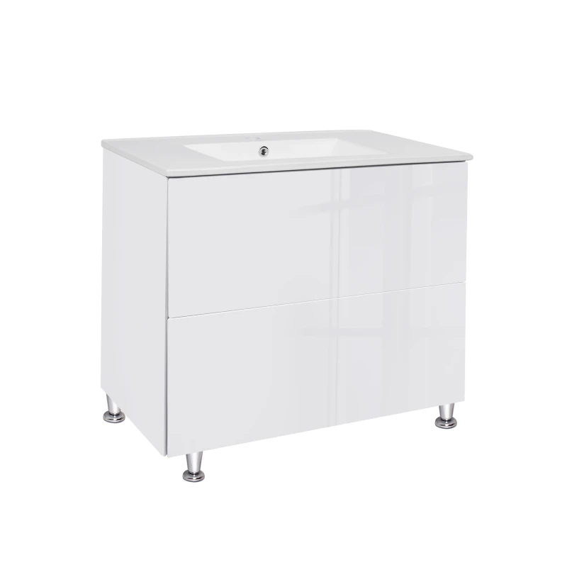 Комплект Qtap Tern 800х725х437 White тумба підлогова + раковина урізна QT1771TNL8013080CW