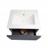 Комплект Qtap Robin 600х580х437 Graphite/Whitish oak тумба підвісна + раковина урізна QT1372TPВ6002GWO