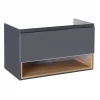 Тумба підвісна Qtap Robin 1000х580х500 GRAPHITE/WHITISH OAK QT1374TPВ1002NGWO