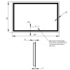 Дзеркало Qtap Mideya 900х700 з LED-підсвічуванням Touch, з антизапотіванням, з димером, рег. яскравості Reverse QT2078NCF9070W