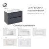 Комплект Qtap Scorpio 810х585х460 Graphite тумба підвісна + раковина урізна QT1472TPВ8023080CG