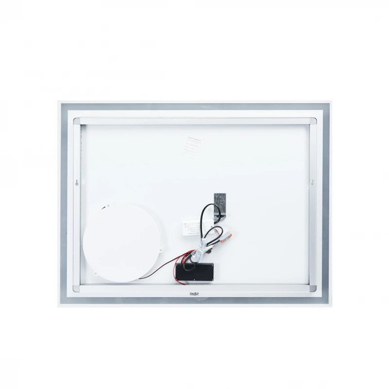 Зеркало Qtap Stork 800х600 с LED-подсветкой Touch, линза, цифровые часы, диммер, рег. яркости QT157814226080W