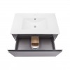 Комплект Qtap Robin 700х580х437 Graphite/Whitish oak тумба підвісна + раковина урізна QT1372TPВ7002GWO