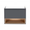 Тумба підвісна Qtap Robin 800х580х437 Graphite/Whitish oak QT1374TPВ8002GWO