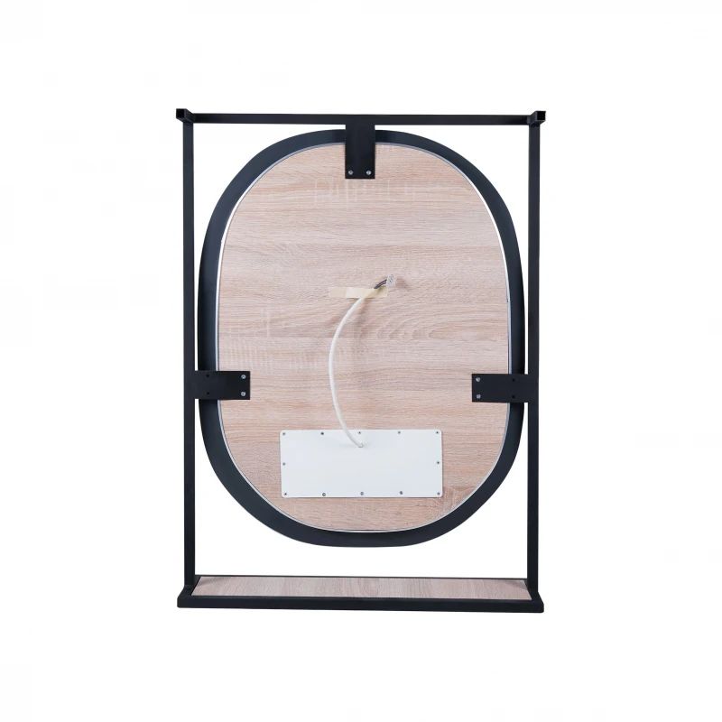Дзеркало Qtap Taurus 600х850х1400 Black/Whitish oak з LED-підсвічуванням QT2478ZP600BWO