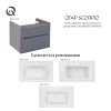 Тумба підвісна Qtap Scorpio 800х585х500 GRAPHITE QT1474TPВ802NG