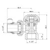 Кран радіаторний SD Forte Powerful 1/2" з антипротіканням кутовий SF233W15