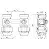 Кран кульовий SD Forte 3/4"х1/2" для радіатора нижній SF251W15